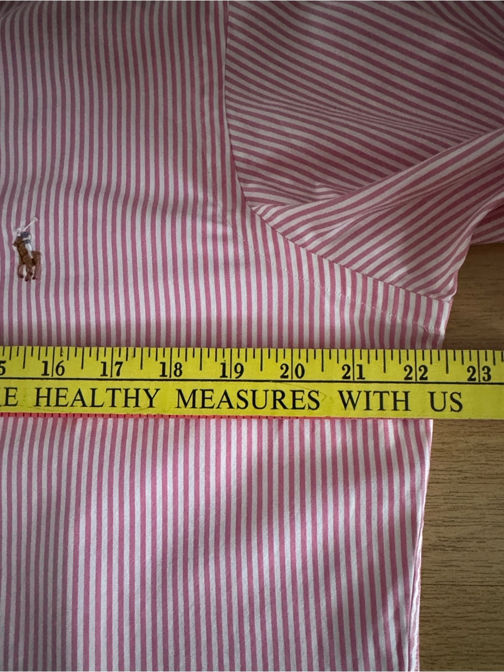 Ralph Lauren Red & White Striped Button-Down Shirt for Men Size S-M - Picture 6 of 8